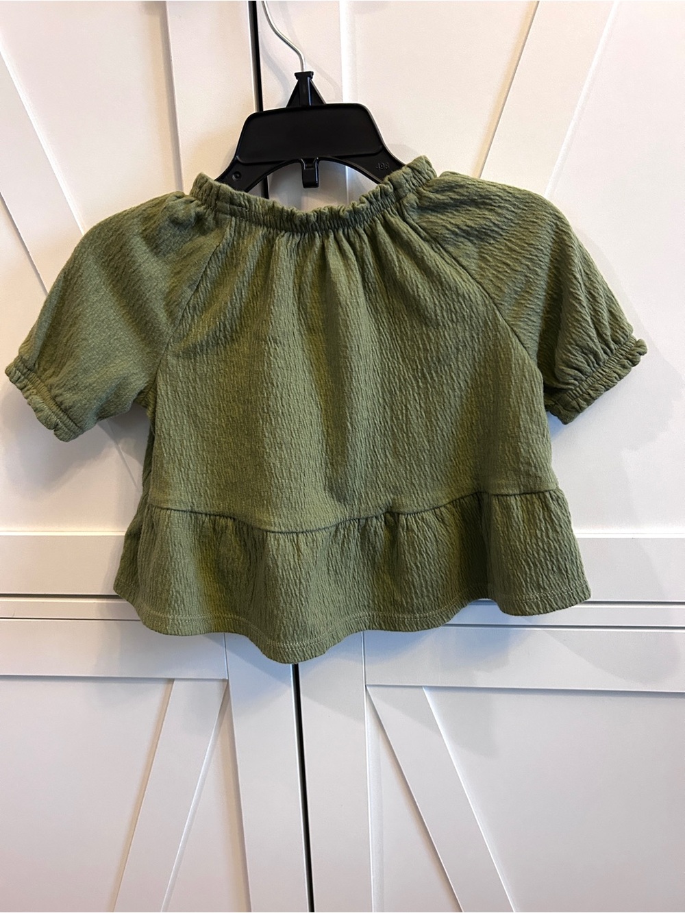 carter's Olive Ruffle-Hem Peasant Top for Kids - Picture 3 of 3